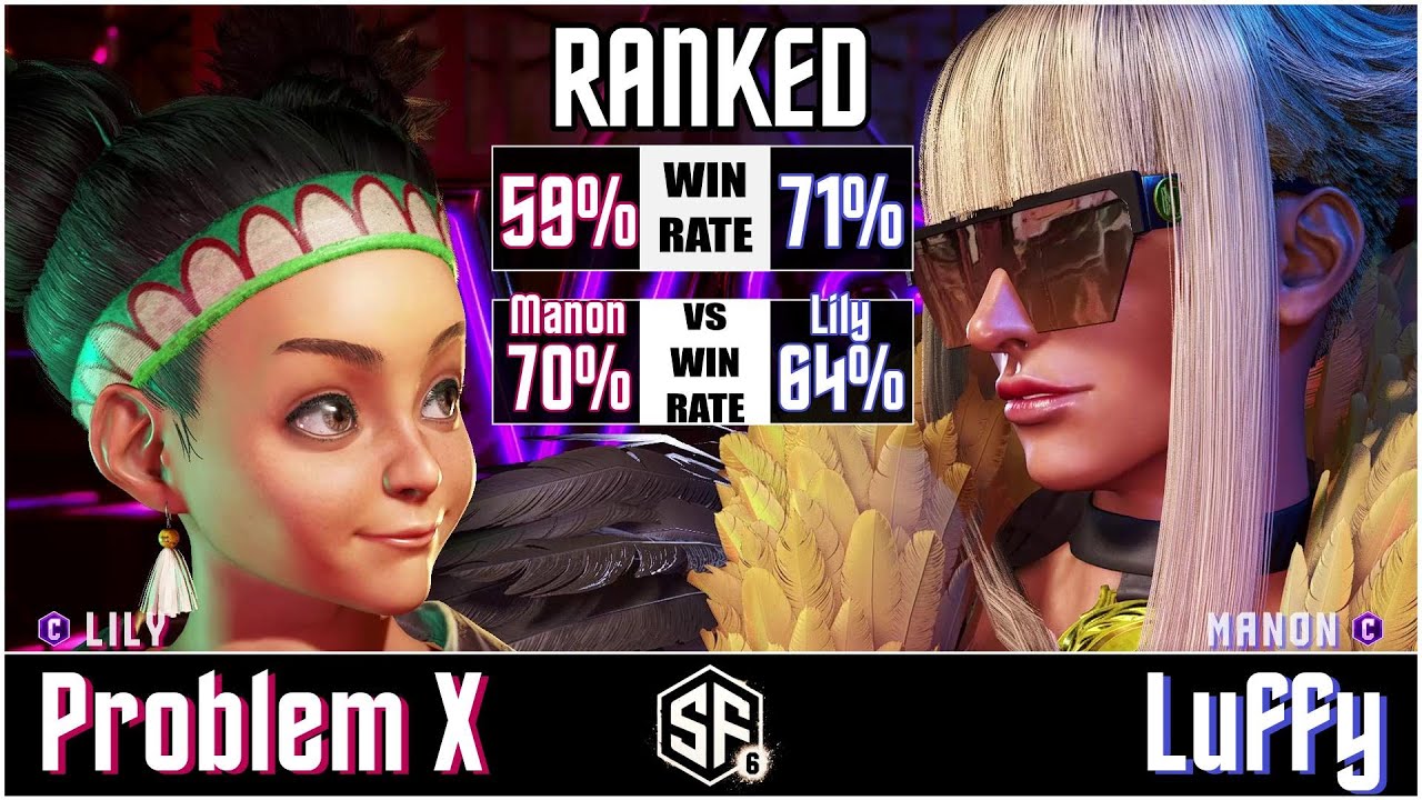 SF6 - Problem X (Lily) vs Luffy (Manon) in Street Fighter 6