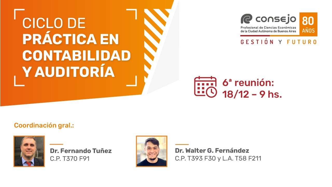 Ref. 2506MV. Ciclo de Práctica en Contabilidad y Auditoría 6º Reunión 2025