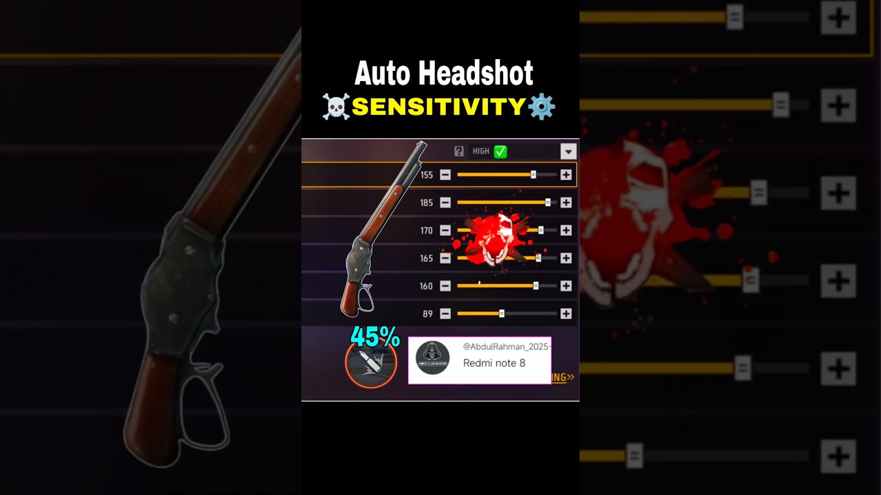 New Settings ⚙️| Redmi Note 8 📲 Sensi + Dpi || 2025 Free Fire ⚡ Highlights