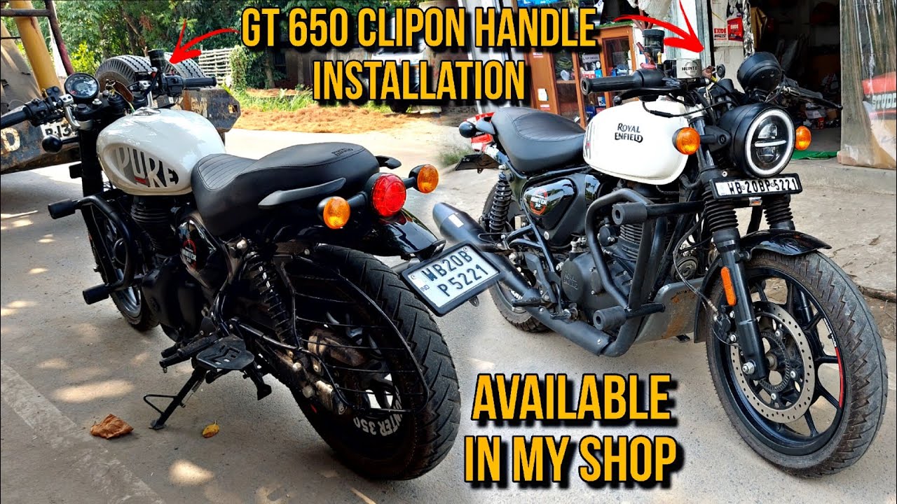 how to install GT 650 clipon handle on Hunter 350 | Available in My Shop | S Rider
