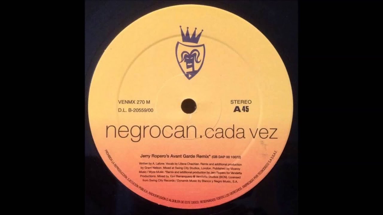 Negrocan - Cada Vez (Jerry Ropero's Avant Garde Remix) 12