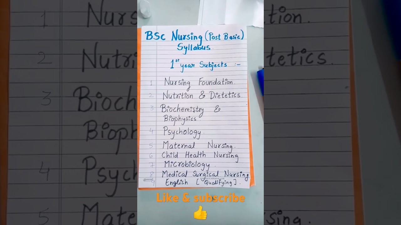 post bsc nursing 1 year syllabus subjects#nursing #bscnursing #music .