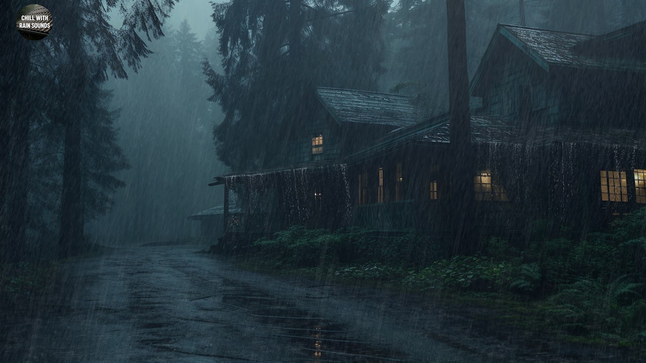 Relax and Sleep Soundly with Heavy Rain in the Forest | Ntural Sounds for Deep Sleep, Meditation