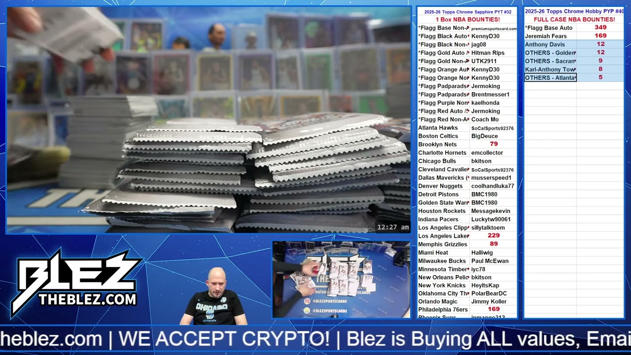 2025-2026 Topps Chrome Hobby FULL CASE BREAK #40 Pick Your Player