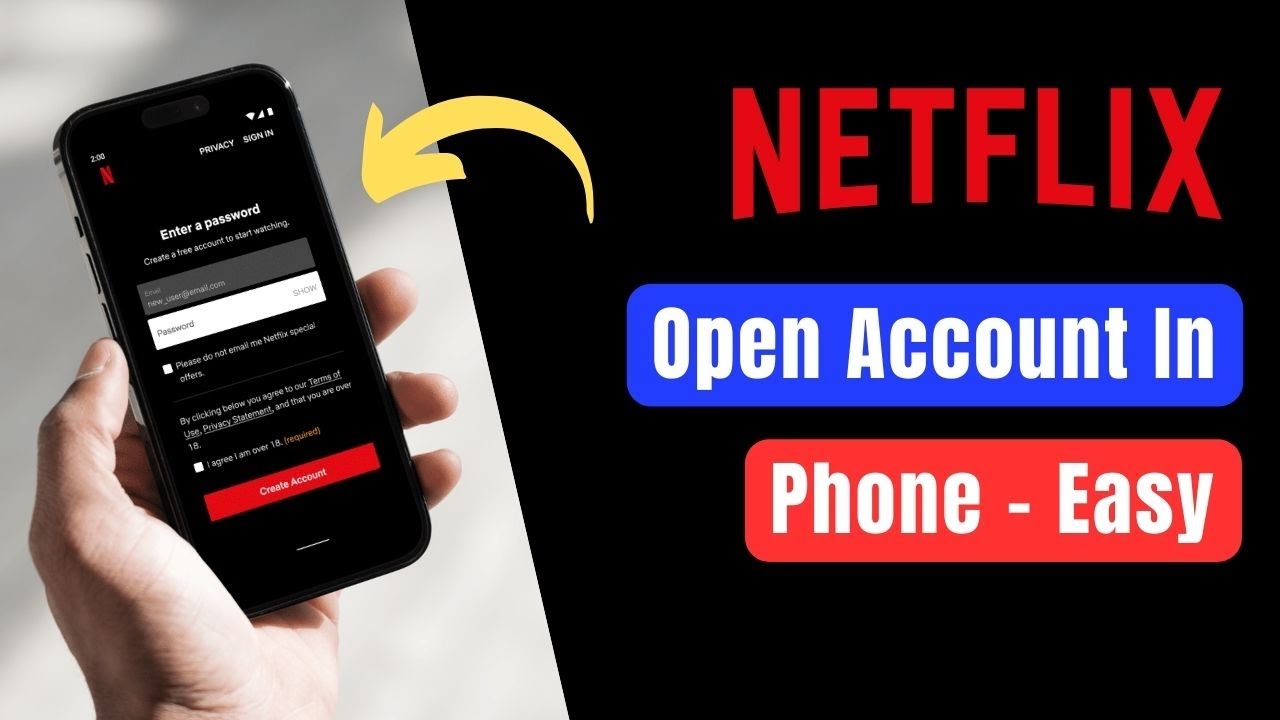 How to Open Netflix Account in Phone - Create Netflix Account