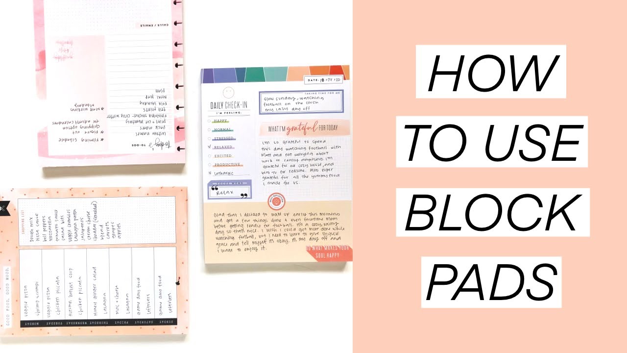 How to use Block Pads // The Happy Planner