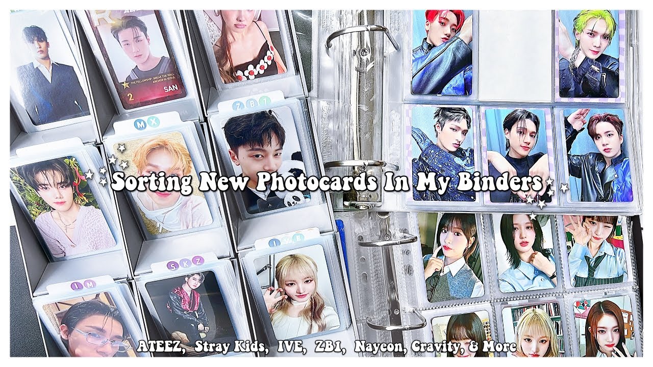 Sorting New Photocards In My Binders 81 ✰ ATEEZ,  Stray Kids,  IVE,  ZB1,  Nayeon, Cravity, & More