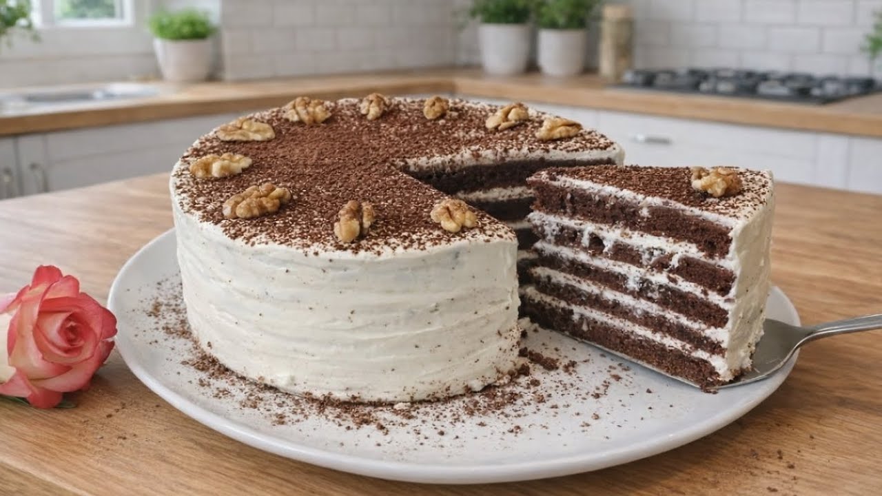 Торт на СКОВОРОДЕ за 20 минут 🍰 Без духовки и миксера! 