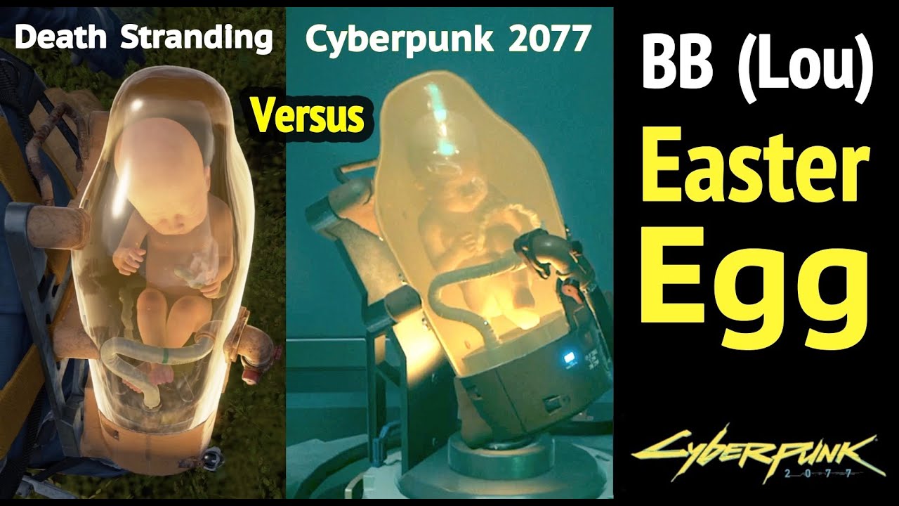 More Flying Cars and BB Easter Egg in Cyberpunk 2077 versus Death Stranding Lou (Louise)