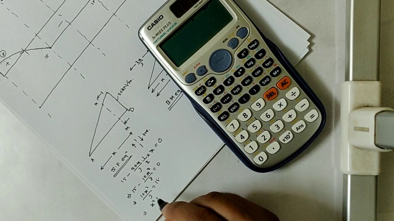 Calculation of SFD, BMD and Point of Contraflexure