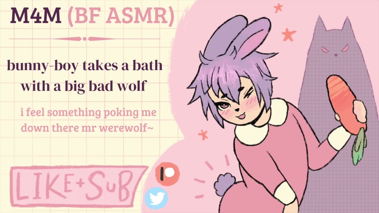 [M4M] Bunnyboy Gets Wet With The Big Bad Wolf