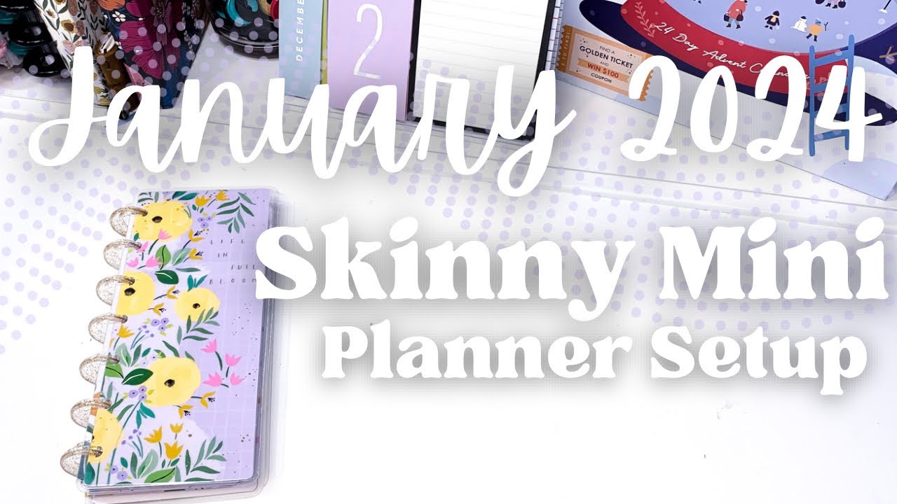 How I’ll Be Using My Skinny Mini Planner in January 2024 [Happy Planner Setup]