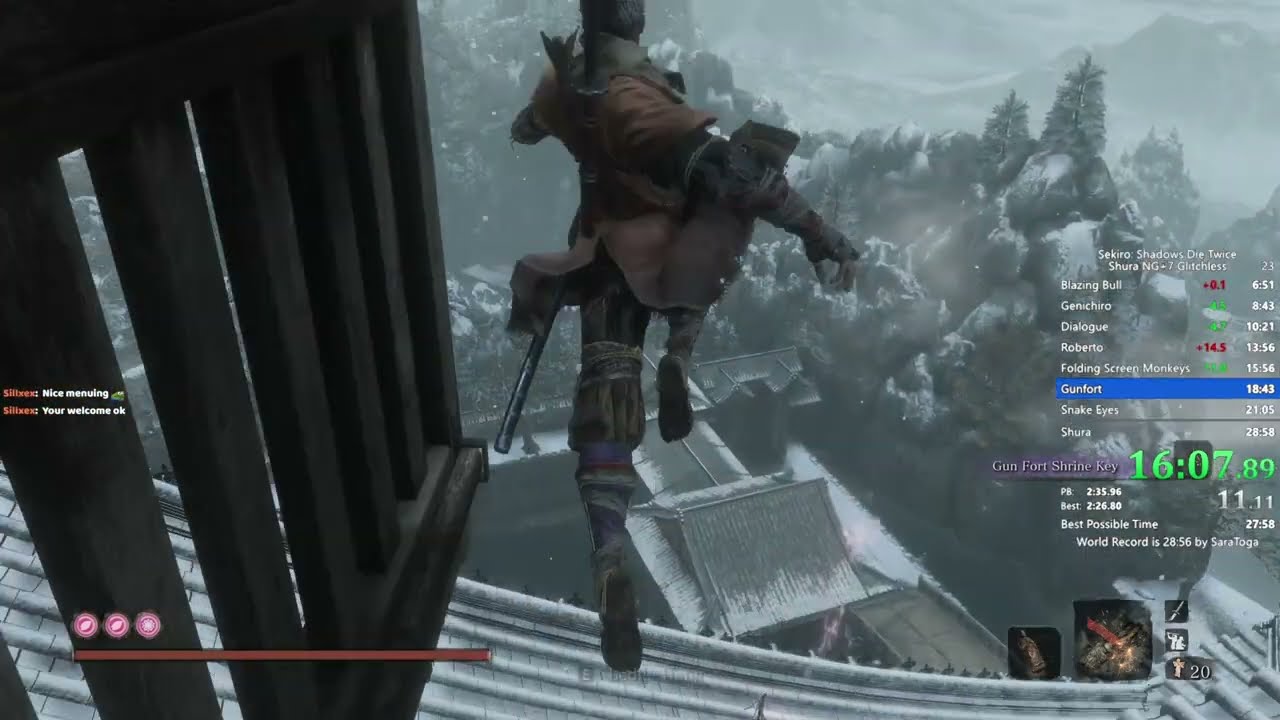 Sekiro Shura NG+7 Glitchless Speedrun in 27:47 (World's First Sub 28)