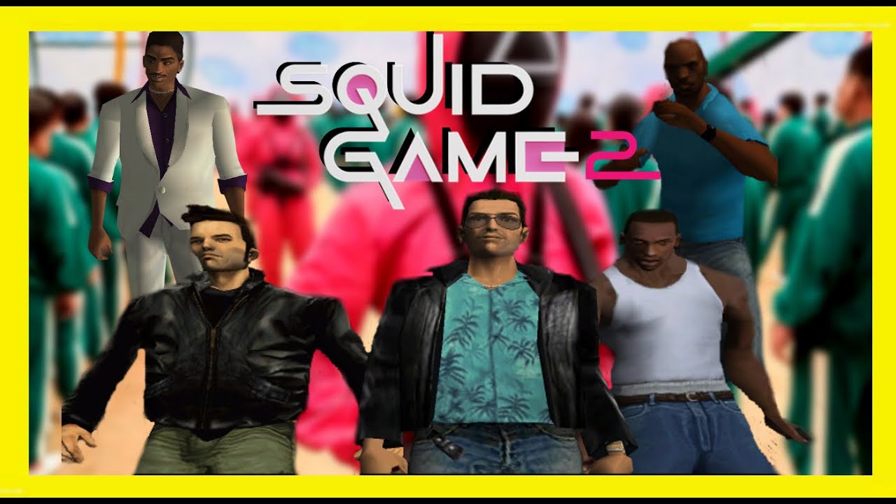 Tommy Vercetti, CJ y Claude Speed en el Juego del Calamar Parte 2 - GTA Vice City (Loquendo)