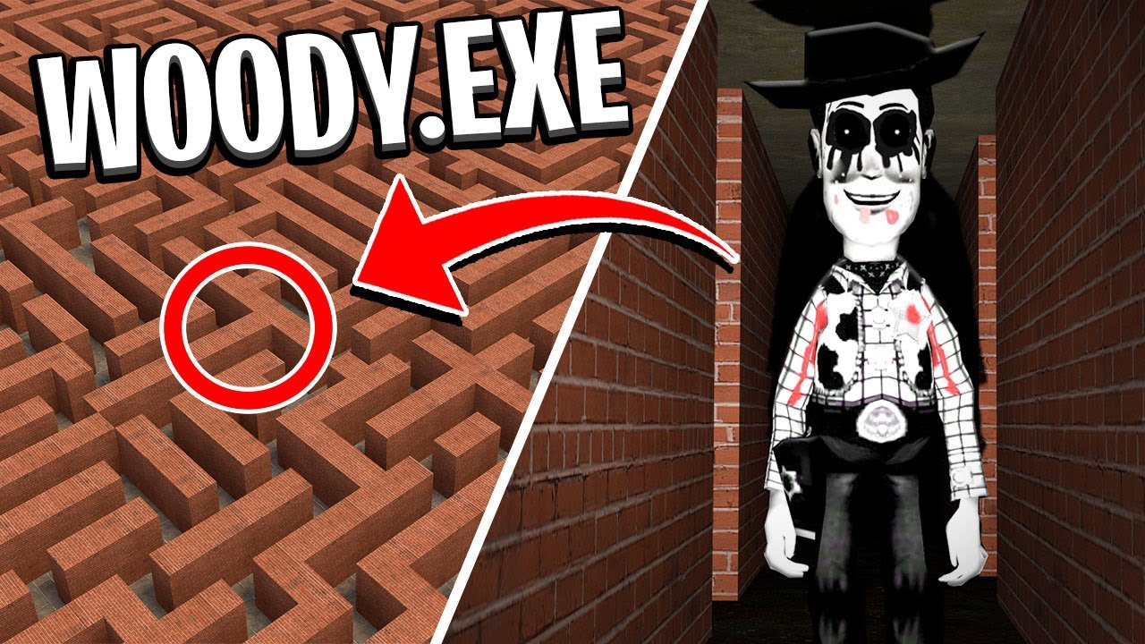 Chased in a MAZE by CREEPY WOODY.EXE from TOY STORY! - Multiplayer Garry's Mod Gameplay