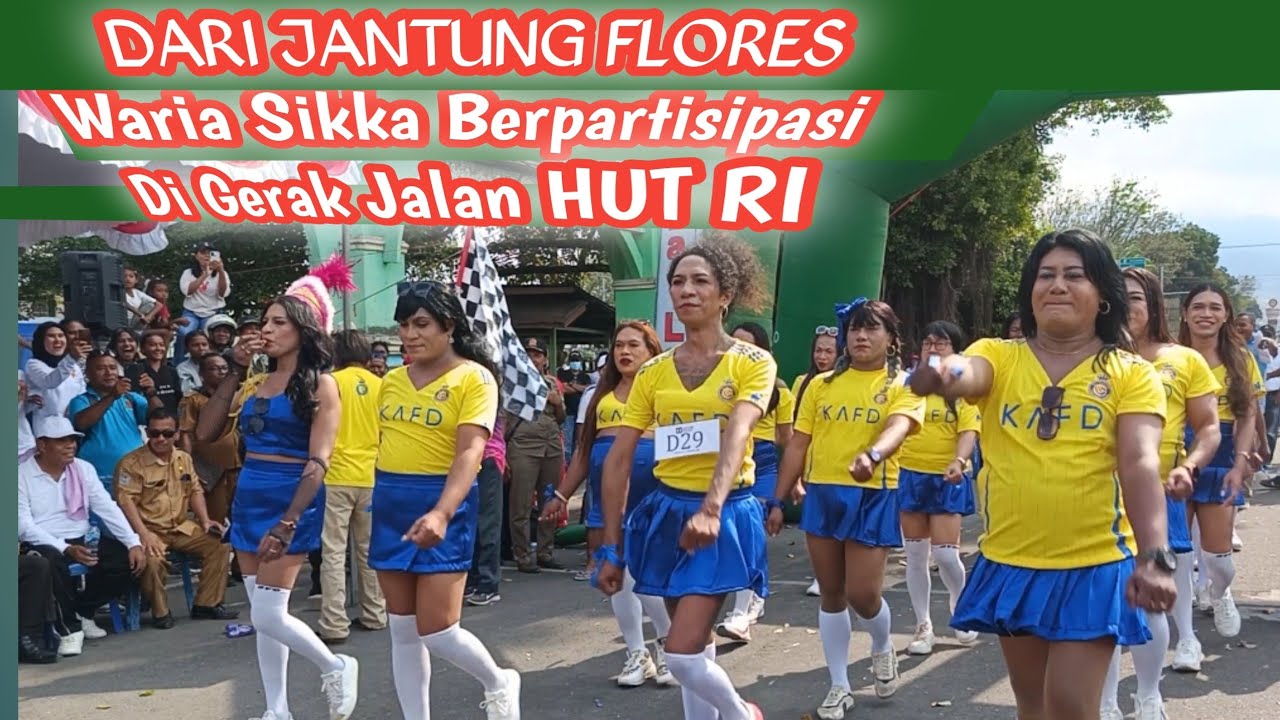 DARI JANTUNG FLORES! Waria Sikka Berpartisipasi di Gerak Jalan HUT RI