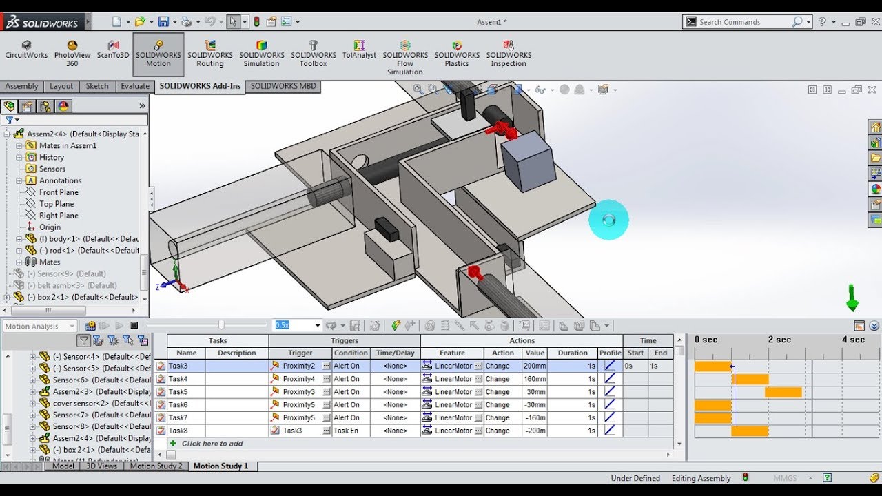 How to use  Sensor in solidwork.