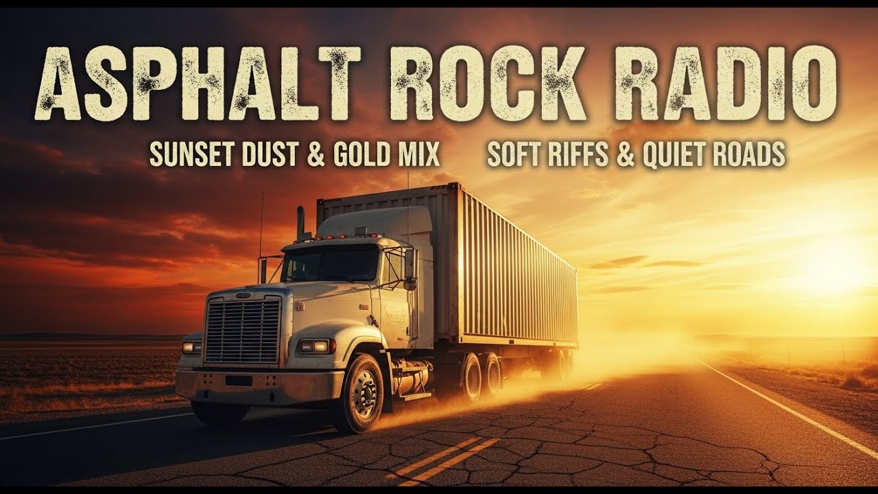 ASPHALT ROCK RADIO – SUNSET DUST & GOLD MIX | SOFT RIFFS & QUIET ROADS | #DustAndGold