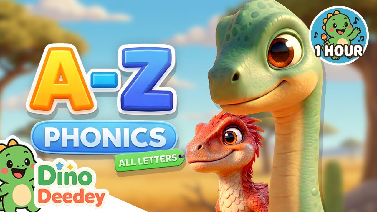 ABC Phonics A–Z | 1 Hour Letter Sounds with Dinosaurs 🦖