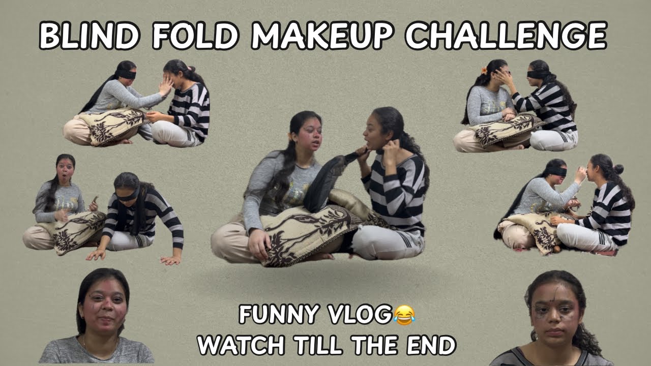 Blindfold Makeup Challenge Gone Wrong 😭👻 | Dono Bhoot Ban Gaye 😂| Watch Till The End | | Vlog-19