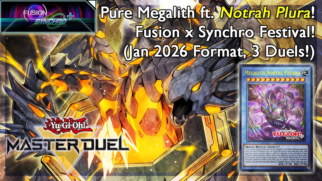 Pure Megalith ft. Notrah Plura! Fusion x Synchro Festival! (3 Duels!) [Yu-Gi-Oh: Master Duels]
