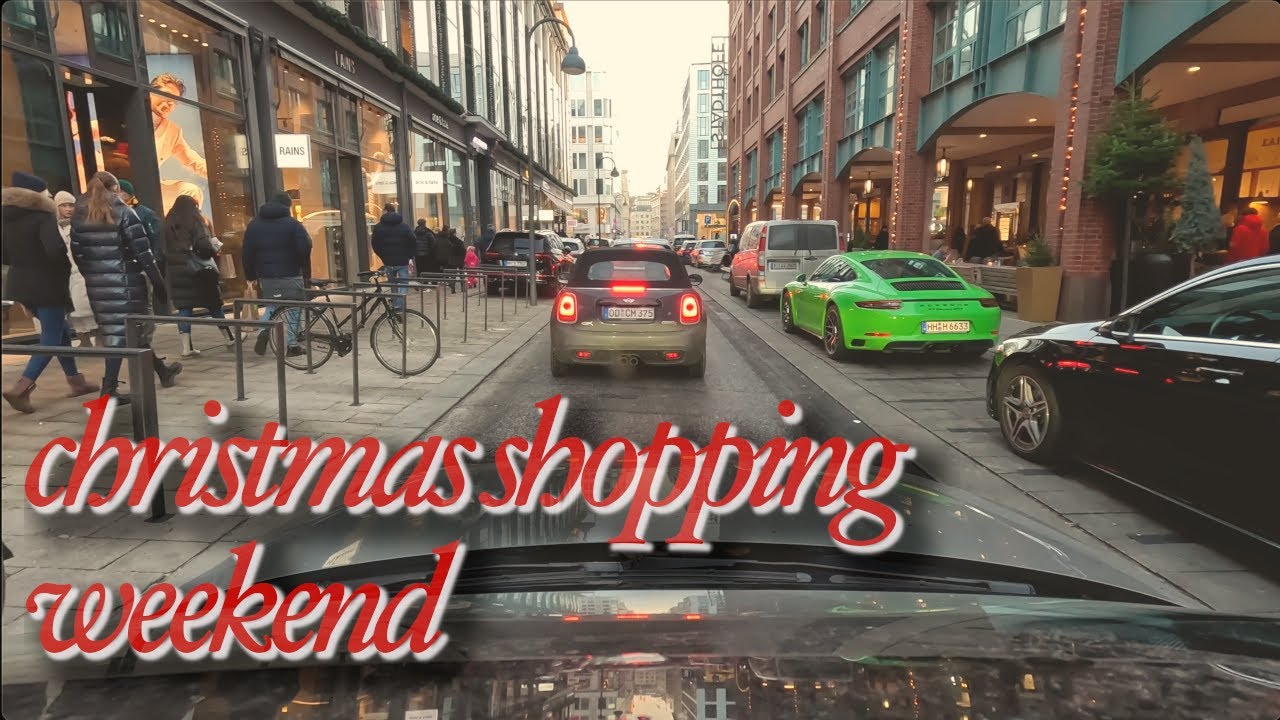 [4K] Driving in Hamburg City - Christmas shopping weekend