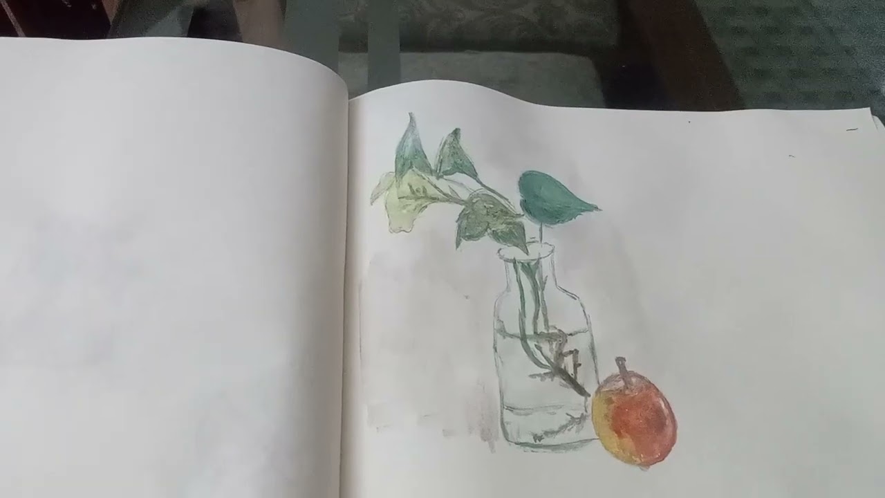 How to draw vase with flowers / how to draw vase step by step 🖌️🎨