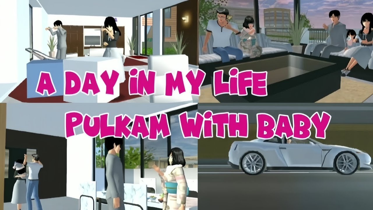 A day in my life ✿pulkam with baby, edisi lebaran✿ ||drama sakura school simulator||