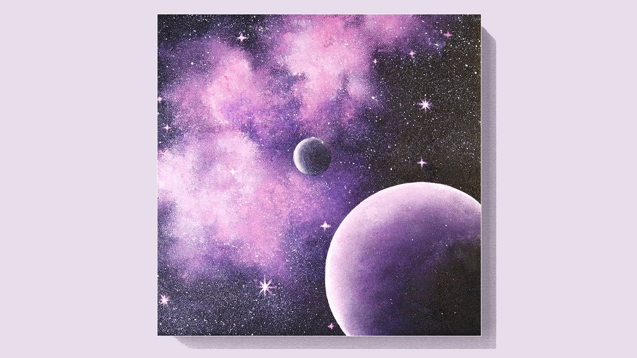 EASY MOON ACRYLIC PAINTING TUTORIAL FOR BEGINNERS | ACRYLIC PAINTING FOR BEGINNERS #82