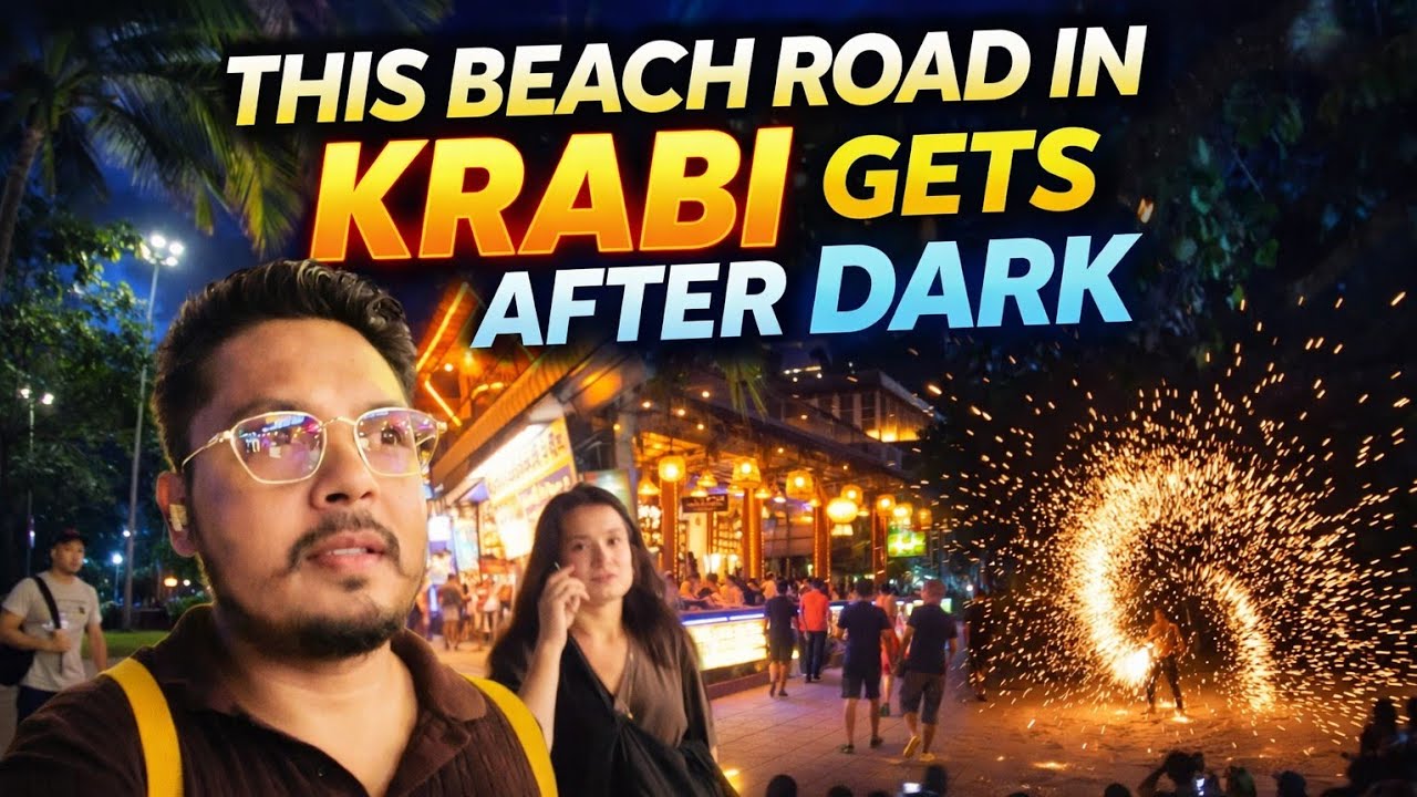 Nightlife of 🇹🇭Krabi Beach 🔥 Raat Ko Yahan Sab Badal Jata Hai,🔥 Must Watch 🐦‍🔥Expectation vs Reality