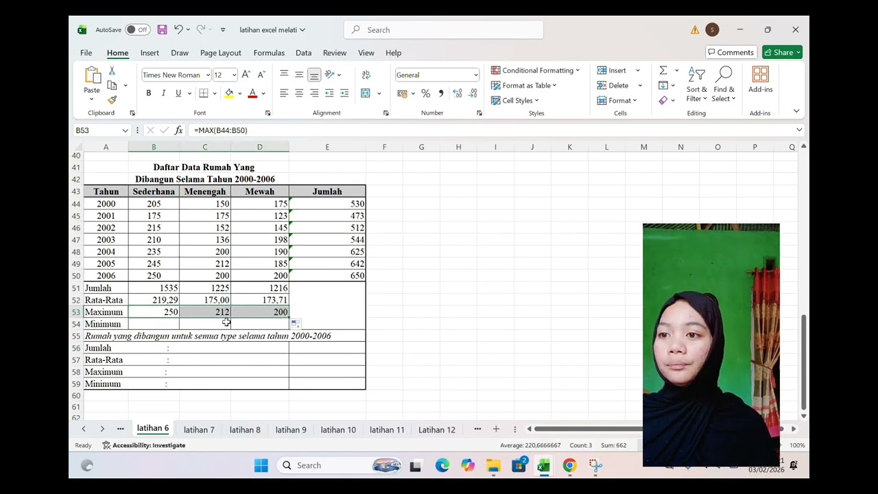 Tugas Vidio Tutorial Aplikasi Komputer Nama: Melati, Nim: 2402361201109, Kelas: C, Prodi: Manajemen
