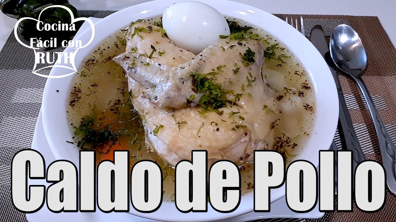 CALDO DE POLLO, FÁCIL Y RÁPIDO