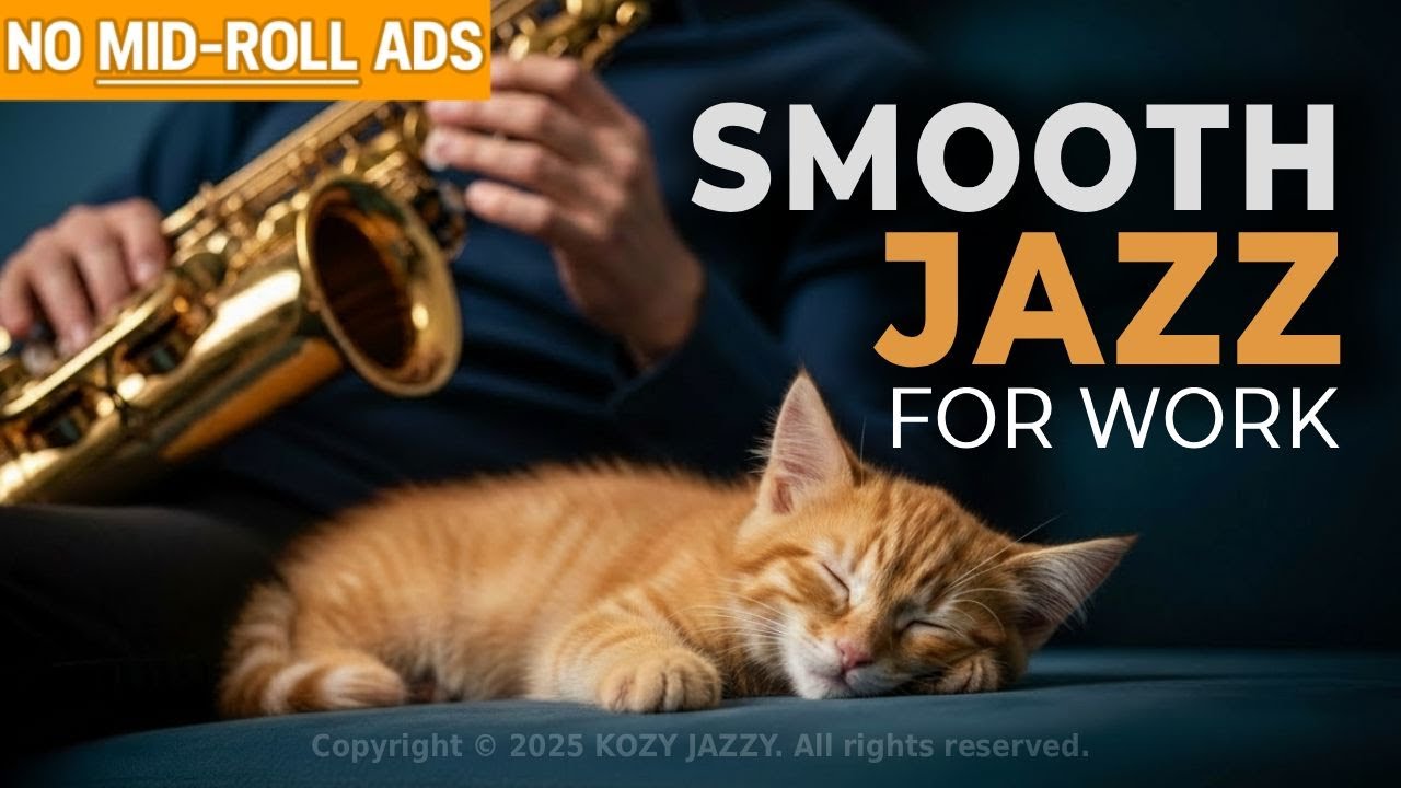 No Mid-Roll Ads🎷Smooth Jazz Saxophone for Work 🎷 3 Hours of Emotional Instrumental Pop Jazz for Cafe