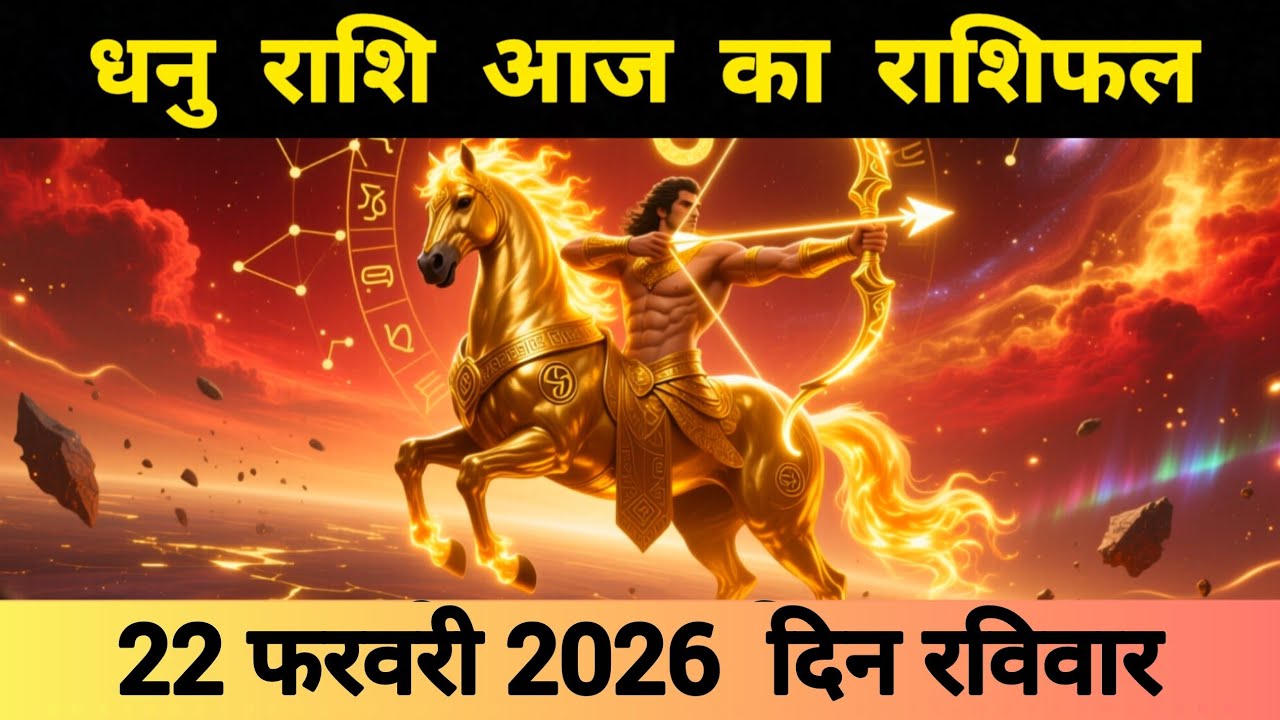 धनु राशि 22 फरवरी 2026 | Dhanu Rashi 22 February 2026 | Aaj Ka Dhanu Rashifal #आजकाधनुराशिफल 