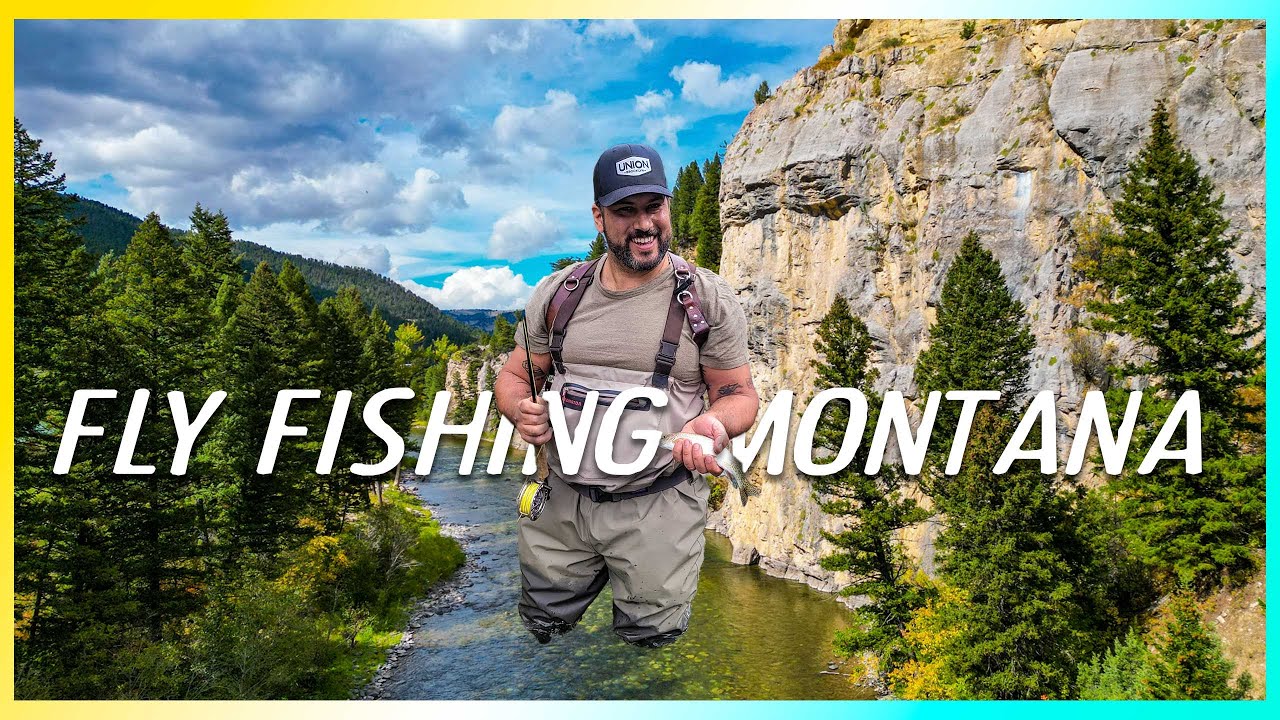 World's best Fly Fishing. Gallatin River in Big Sky Montana.