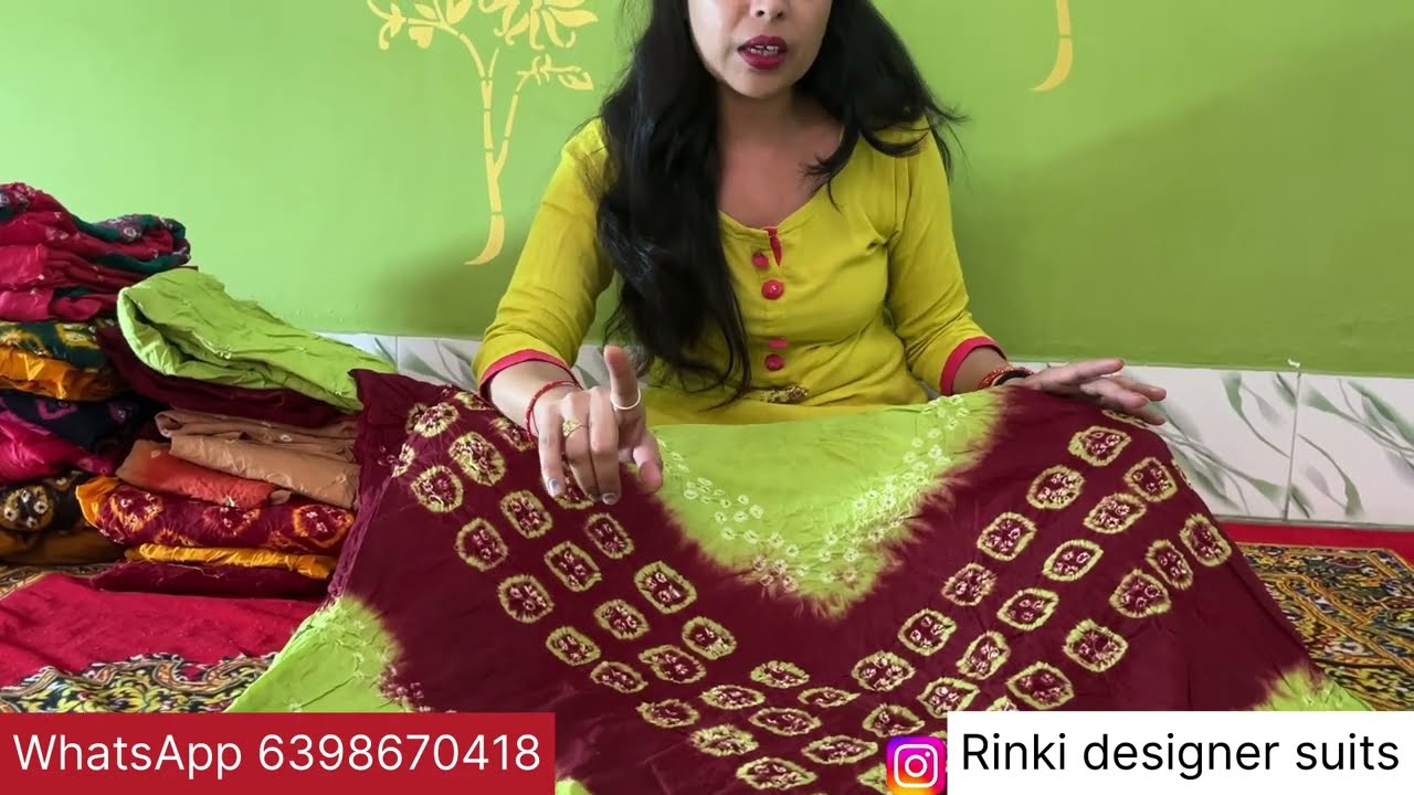 बंधेज सूट आप सभी का फ़ेवरेट फिर से restock करा दिया है ☎️👉🏻6398670418
