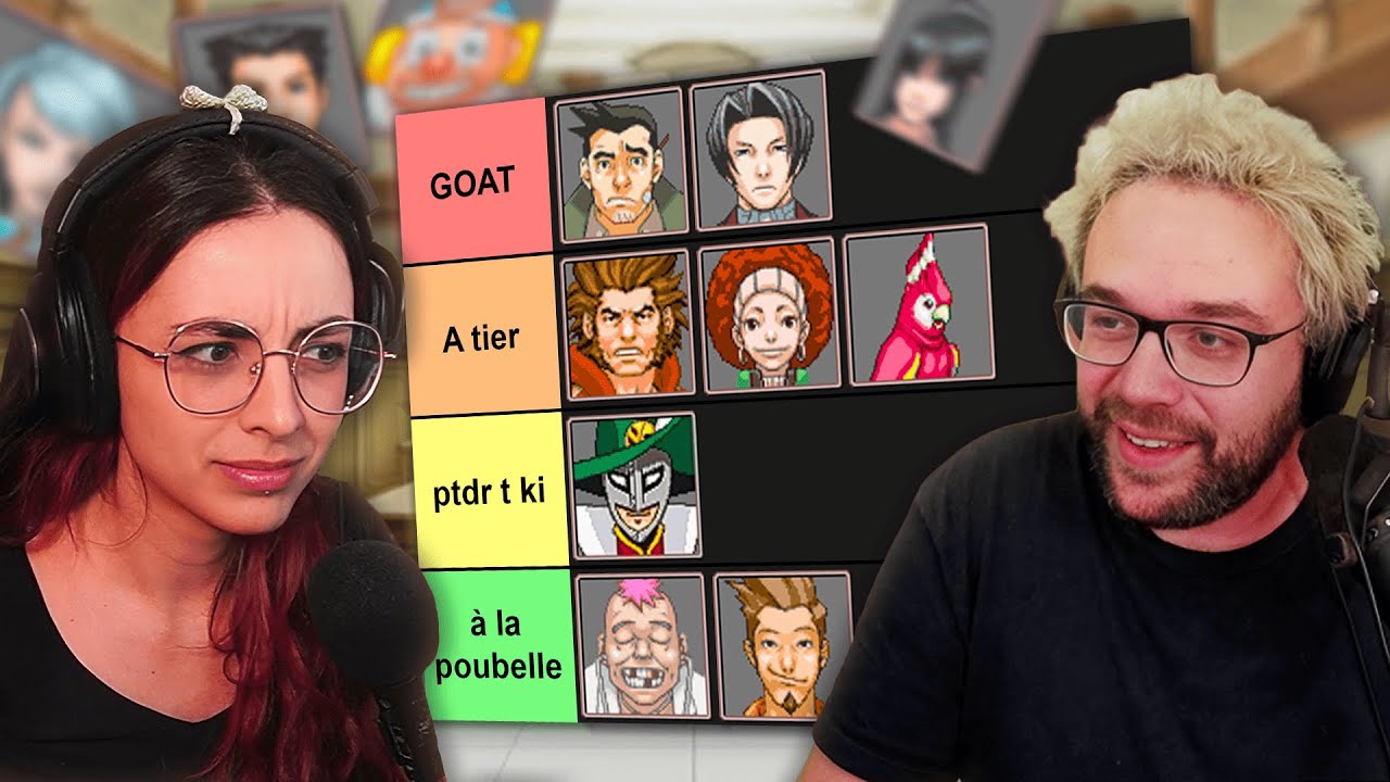 Des avis OBJECTIFS | Tier list des Personnages Ace Attorney avec Antoine Daniel !