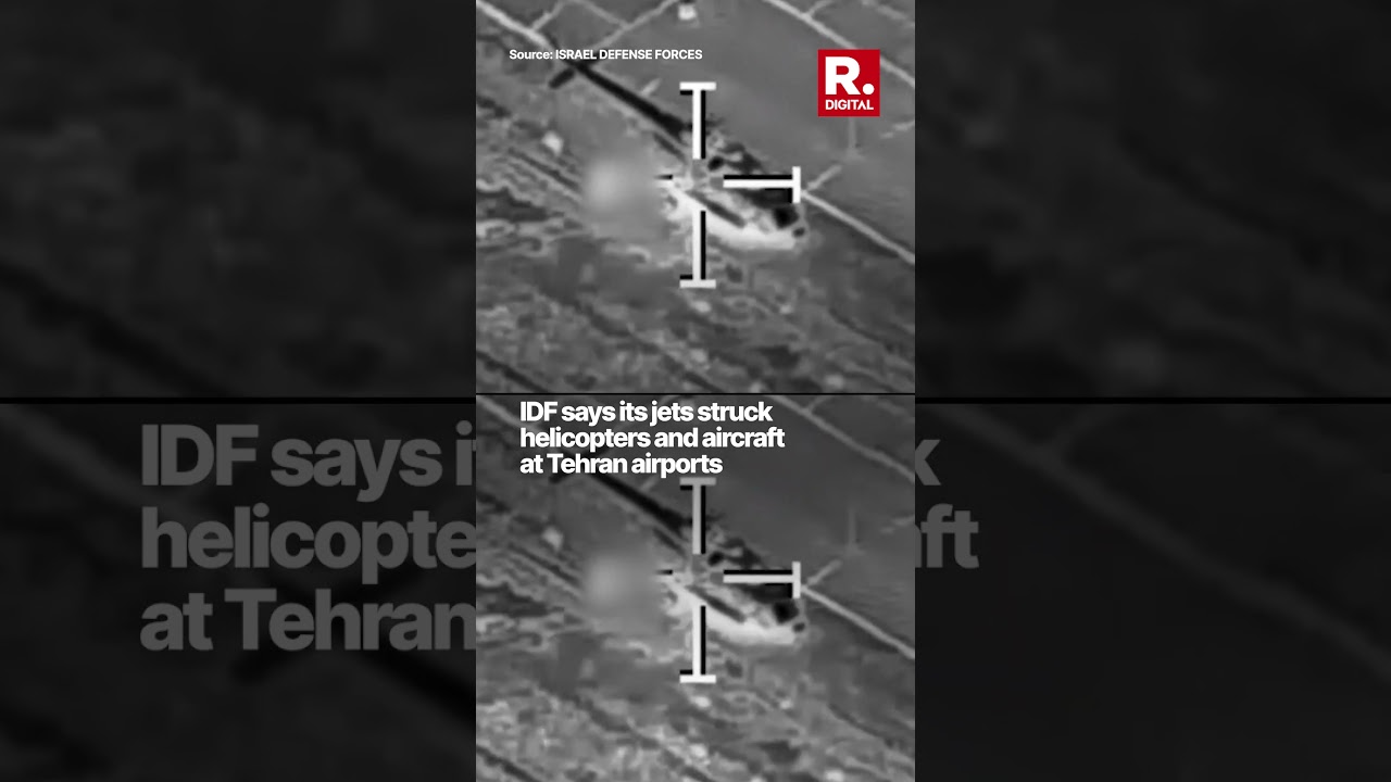 Israeli Jets Strike Helicopters at Tehran Airport, IDF Releases Video