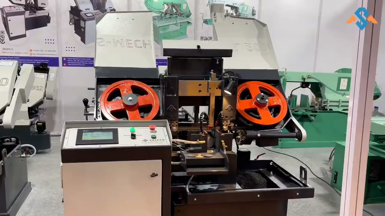 S-MECH SFL200 LMG Type Fully Automatic Double Column Bandsaw Machine with Bundle Cutting a nd VFD