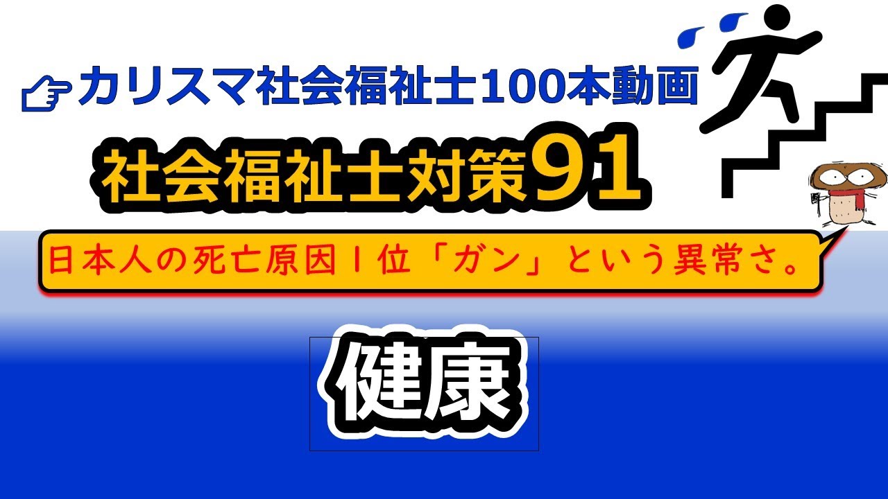 【社会福祉士国試対策91】健康関連（WHO、健康日本21、死因ランキング）