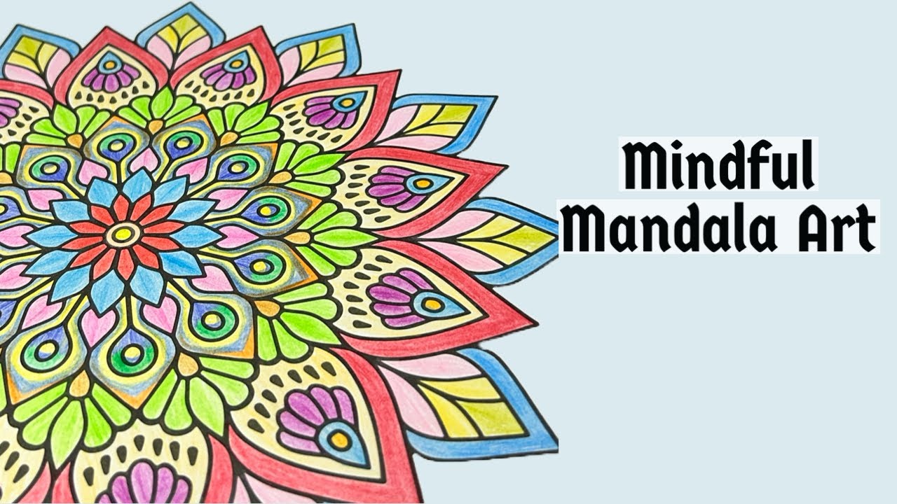 Mandala Coloring for Mindfulness #adultcolouring #coloring #relaxing #arttherapy @Colouringjoy