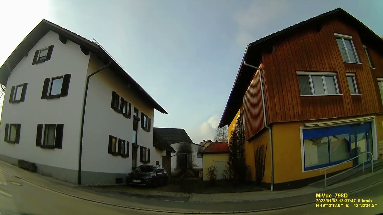 D: Wetterfeld. Stadt Roding. Landkreis Cham. Fahrt durch den Ort. Januar 2023