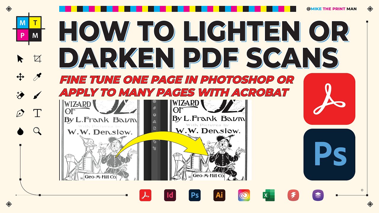 How to Batch Lighten or Darken Scans Using Photoshop & Acrobat Pro