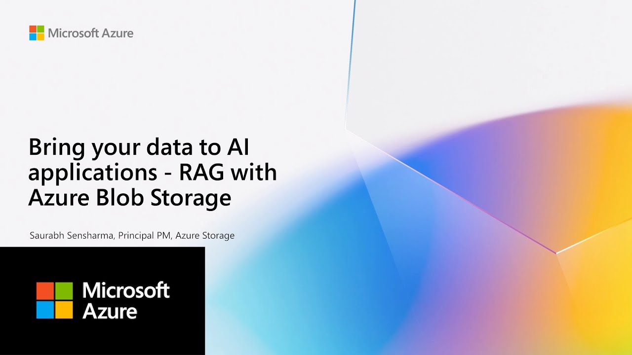 Перенесите свои данные в приложения искусственного интеллекта – RAG с помощью Azure Blob Storage