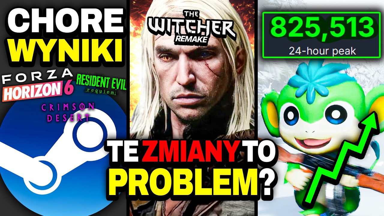 To Może BYĆ PROBLEM Wiedźmina 1 Remake &mdash; Palworld Zn&oacute;w ROZWALA RYNEK &mdash; Wyniki Steama Ujawnione