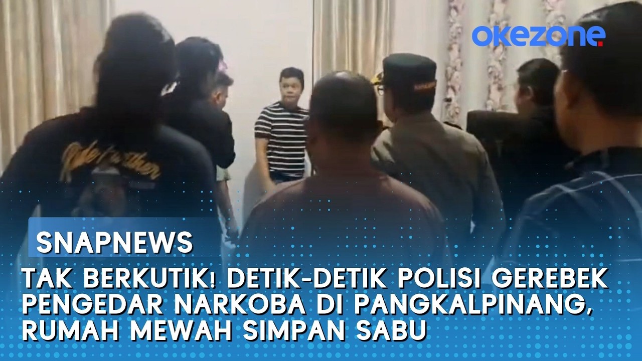 Tak Berkutik! Detik-detik Polisi Gerebek Pengedar Narkoba di Pangkalpinang, Rumah Mewah Simpan Sabu
