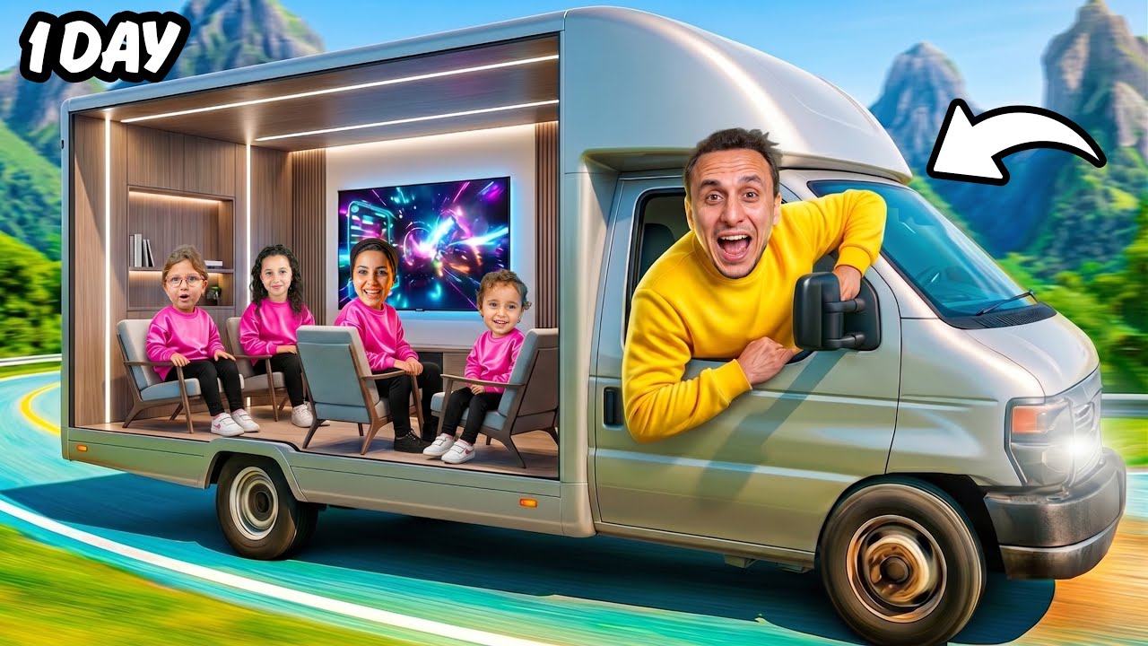 حولنا سيارتنا القديمة 🚍إلي فندق 5 نجوم ⭐️متنقل في 24 ساعة🕠