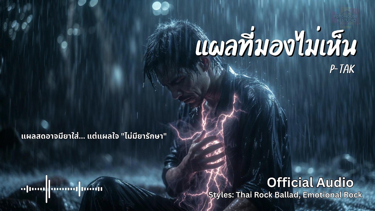 เพลง  แผลที่มองไม่เห็น | Official Audio | Thai Rock Ballad, Emotional Rock | P-TAK