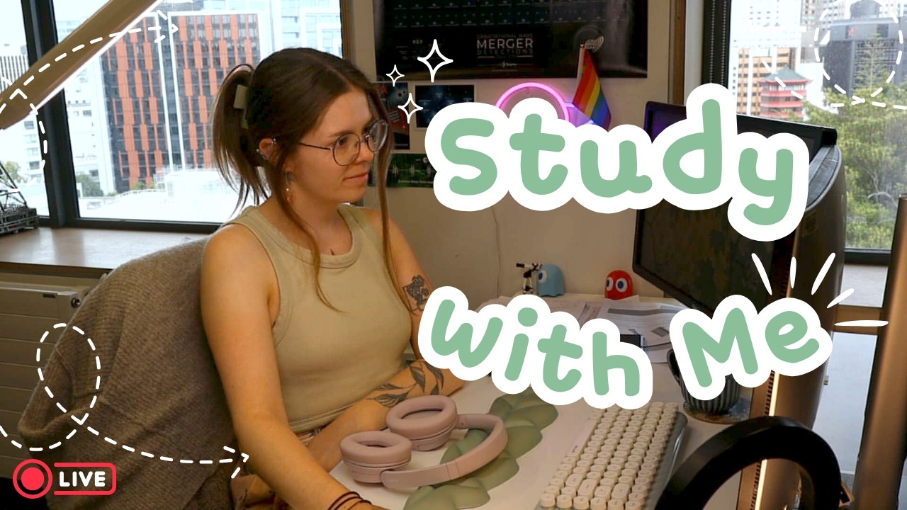 Live Study with Me 8 hours | Pomodoro 50/10 | Physics PhD with ADHD | rain/lofi