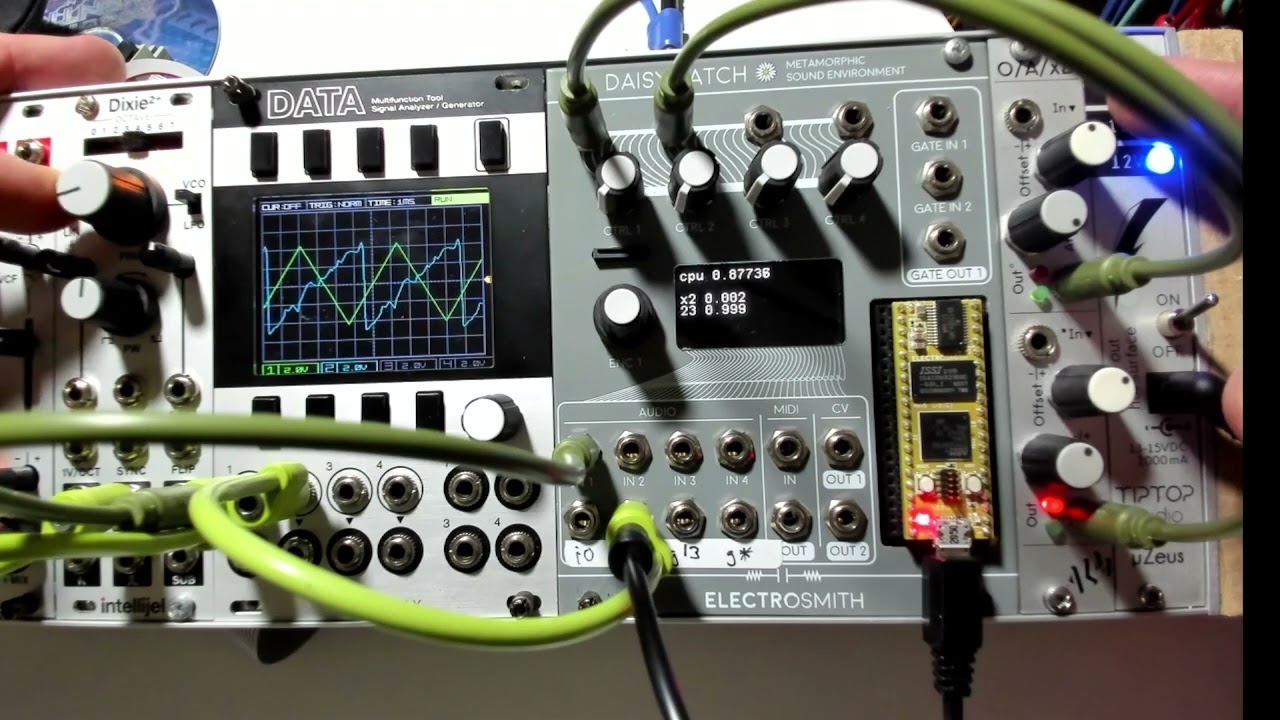 a neural net waveshaper running at 48kHz on a daisy patch